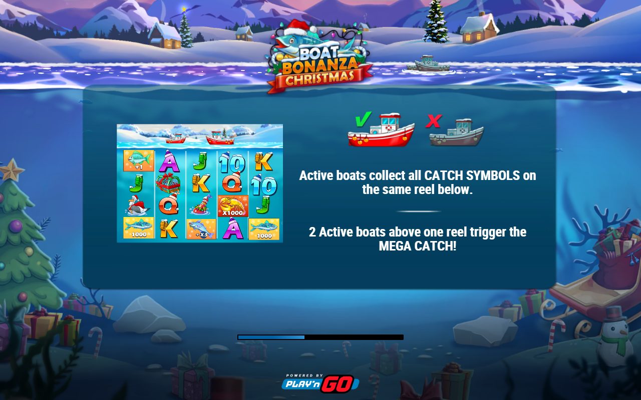Boat Bonanza Christmas game lobby / feature intro