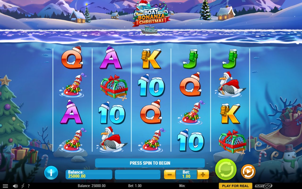 Boat Bonanza Christmas base game reels