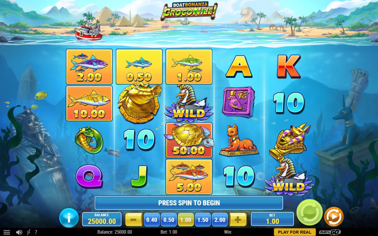Boat Bonanza CrocoNile! game lobby / feature intro