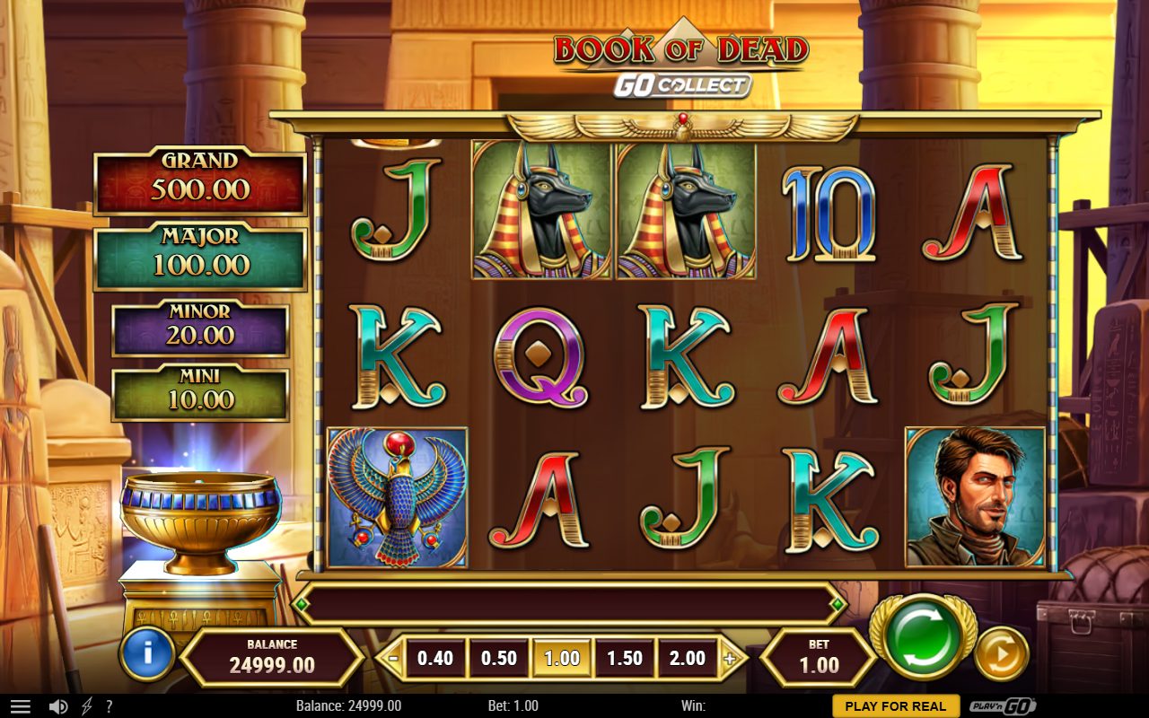 Book of Dead GO Collect base game reels