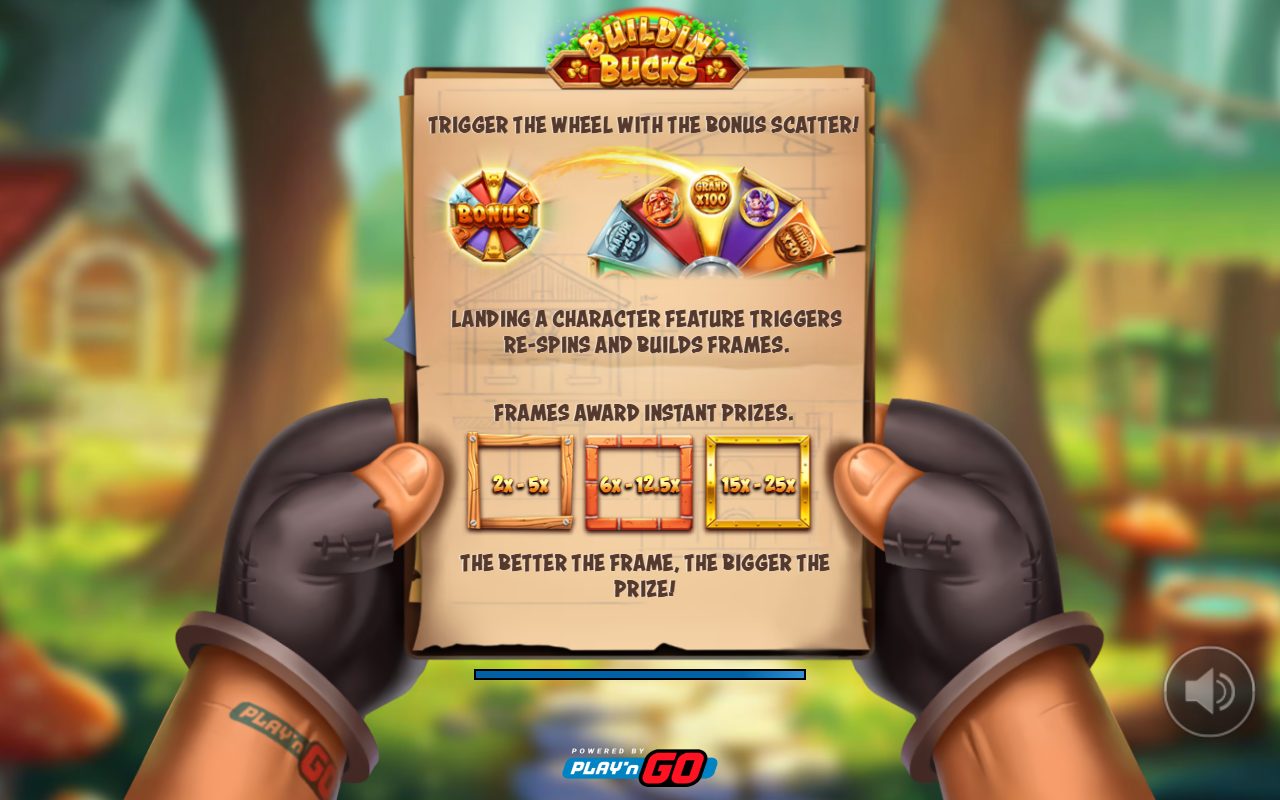 Buildin Bucks game lobby / feature intro
