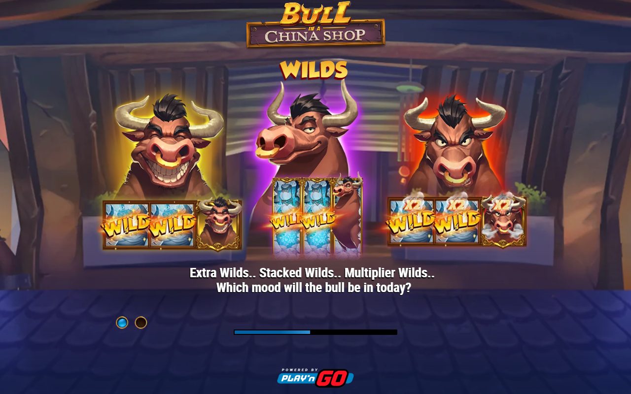 Bull in a China Shop game lobby / feature intro