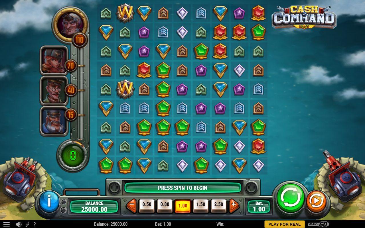 Cash of Command base game reels