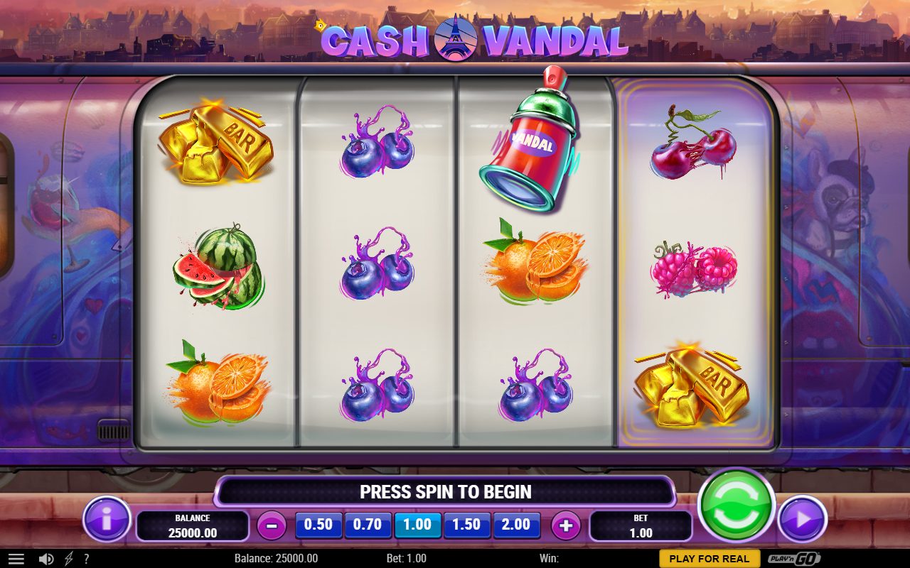 Cash Vandal base game reels
