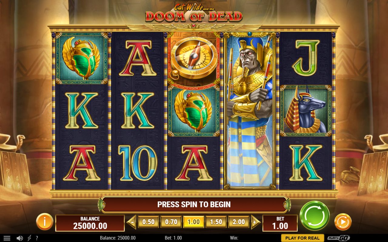Cat Wilde and the Doom of Dead base game reels