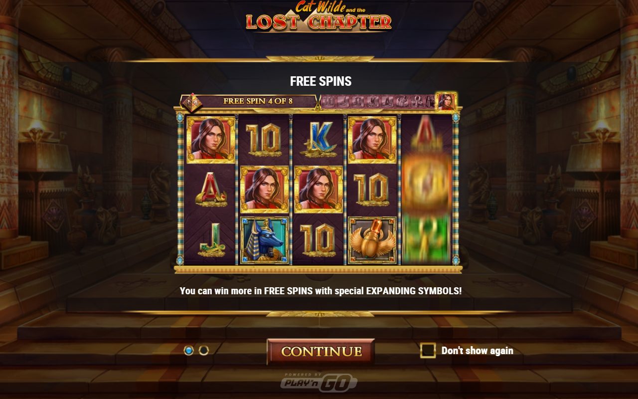Cat Wilde and The Lost Chapter base game reels
