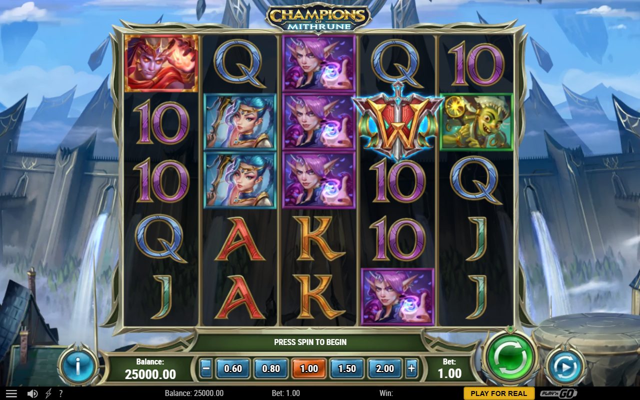 Champions of Mithrune base game reels