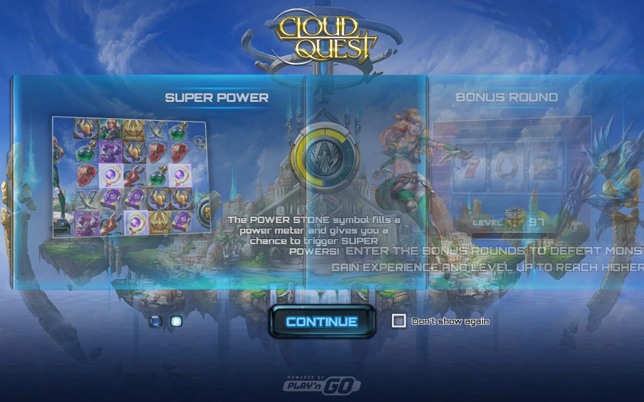 Cloud Quest game lobby / feature intro