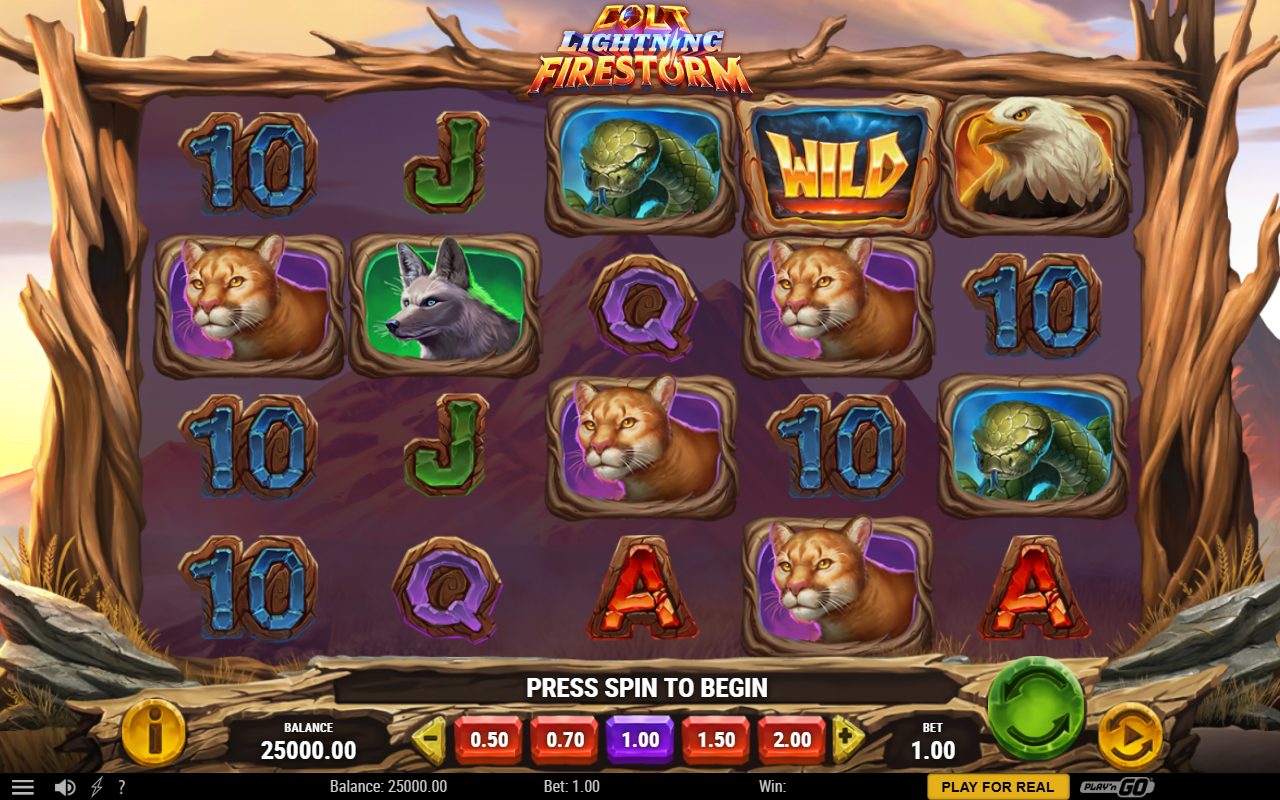 Colt Lightning Firestorm base game reels