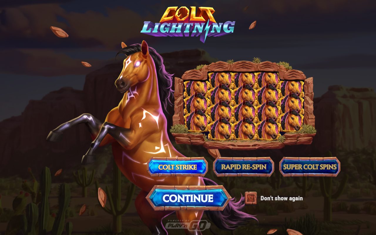 Colt Lightning game lobby / feature intro