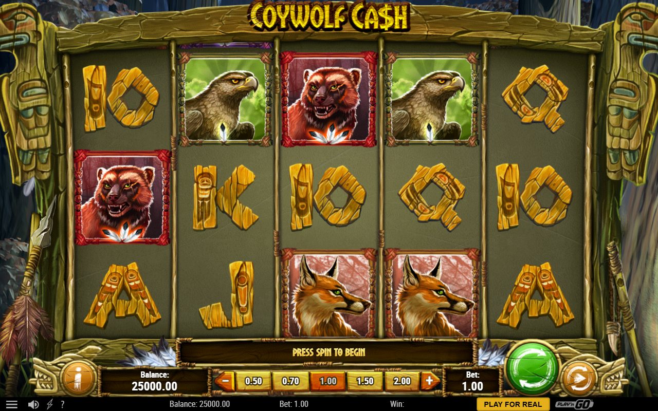 Coywolf Cash base game reels