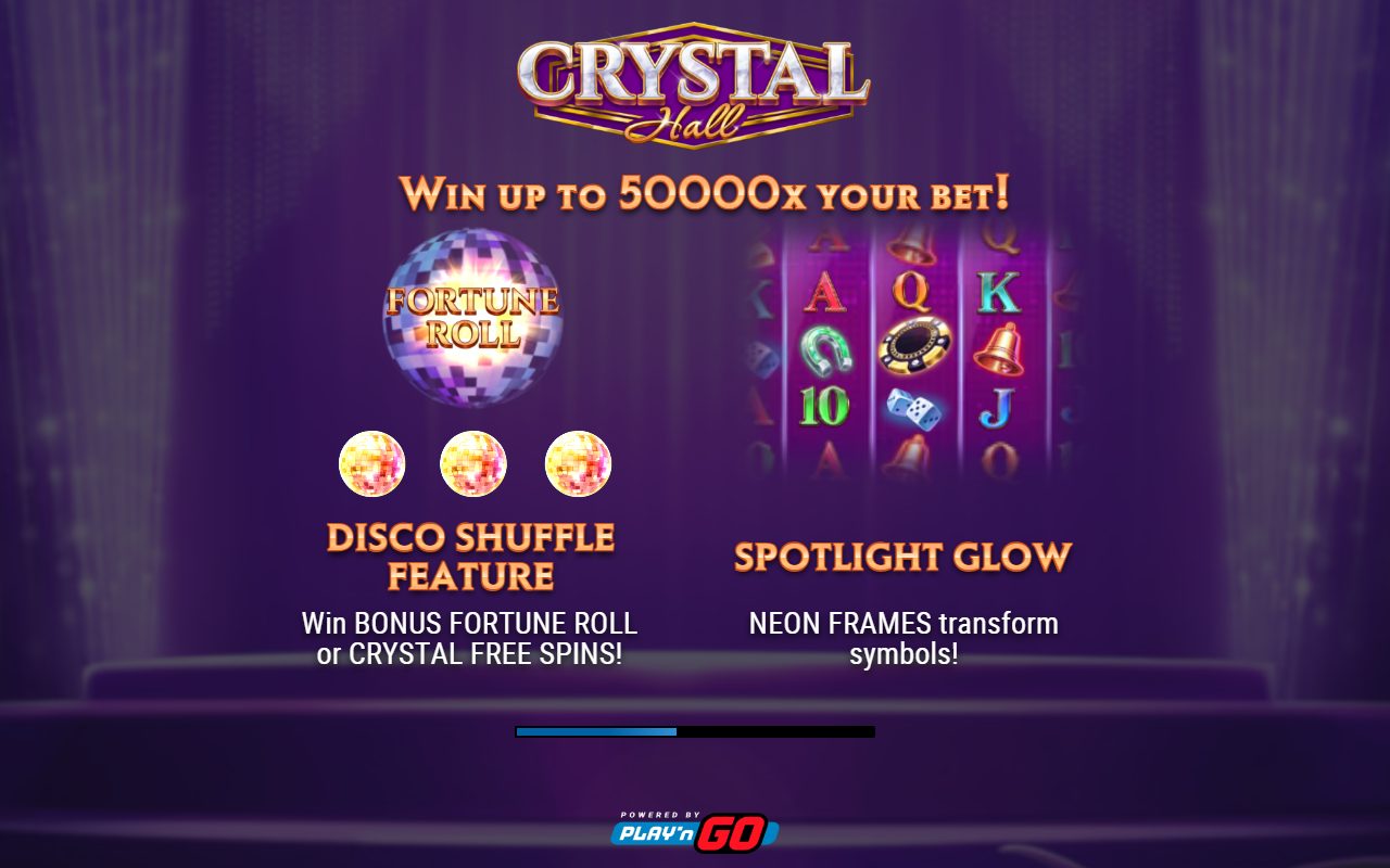 Crystal Hall game lobby / feature intro