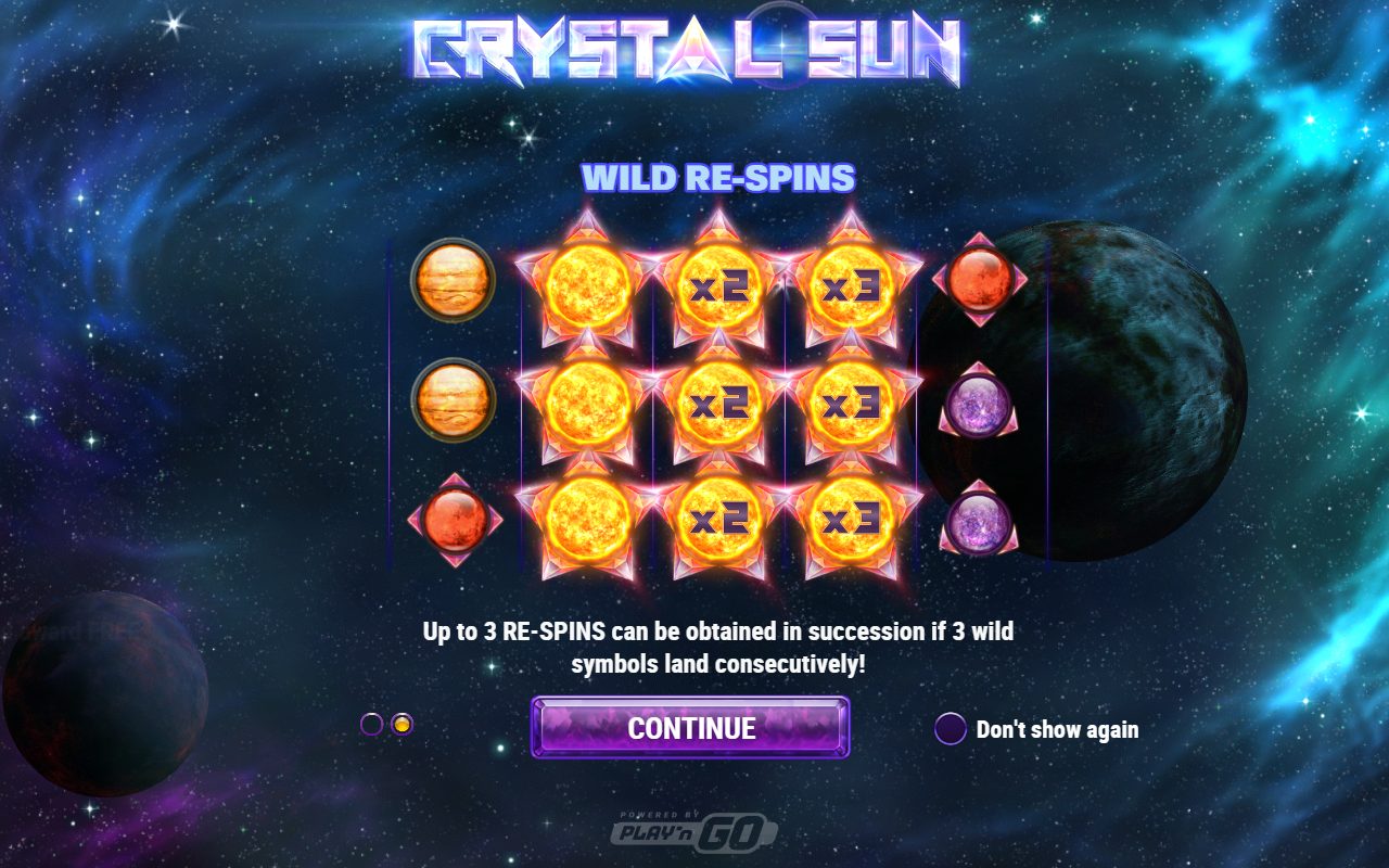 Crystal Sun game lobby / feature intro