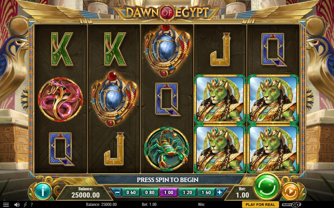 Dawn of Egypt base game reels