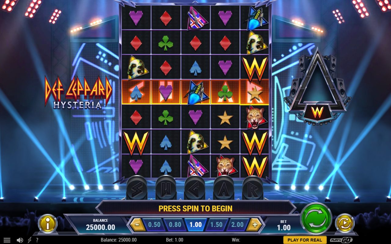 Def Leppard Hysteria game lobby / feature intro