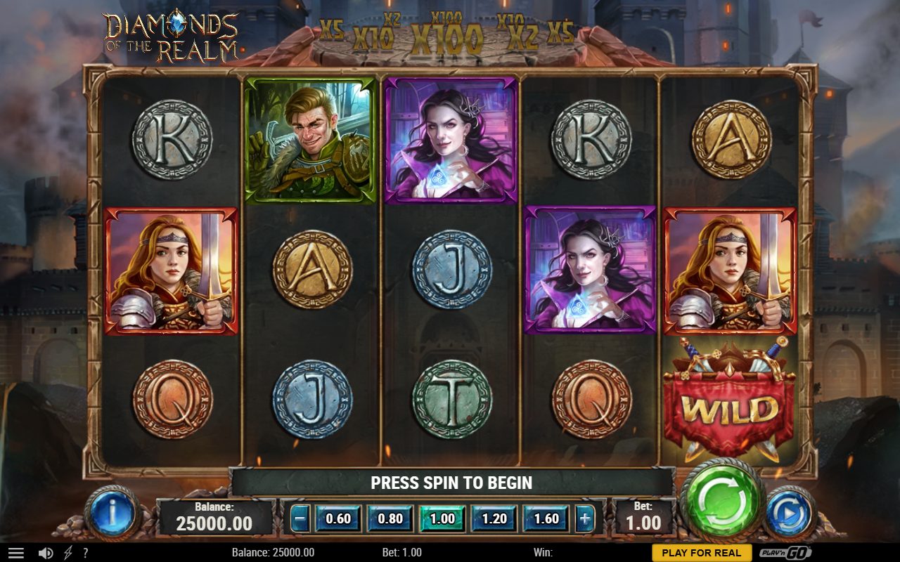 Diamonds of the Realm base game reels