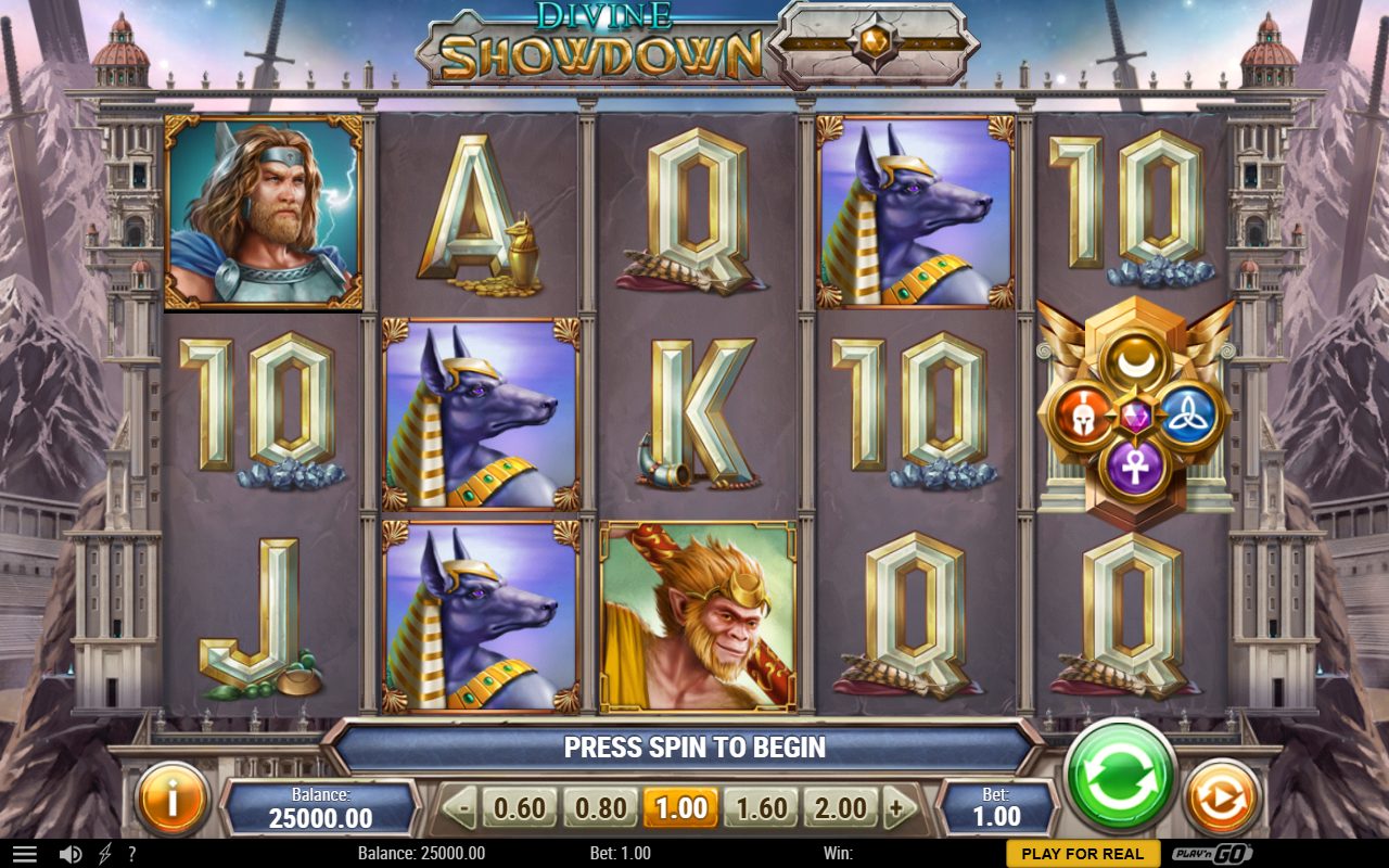 Divine Showdown base game reels