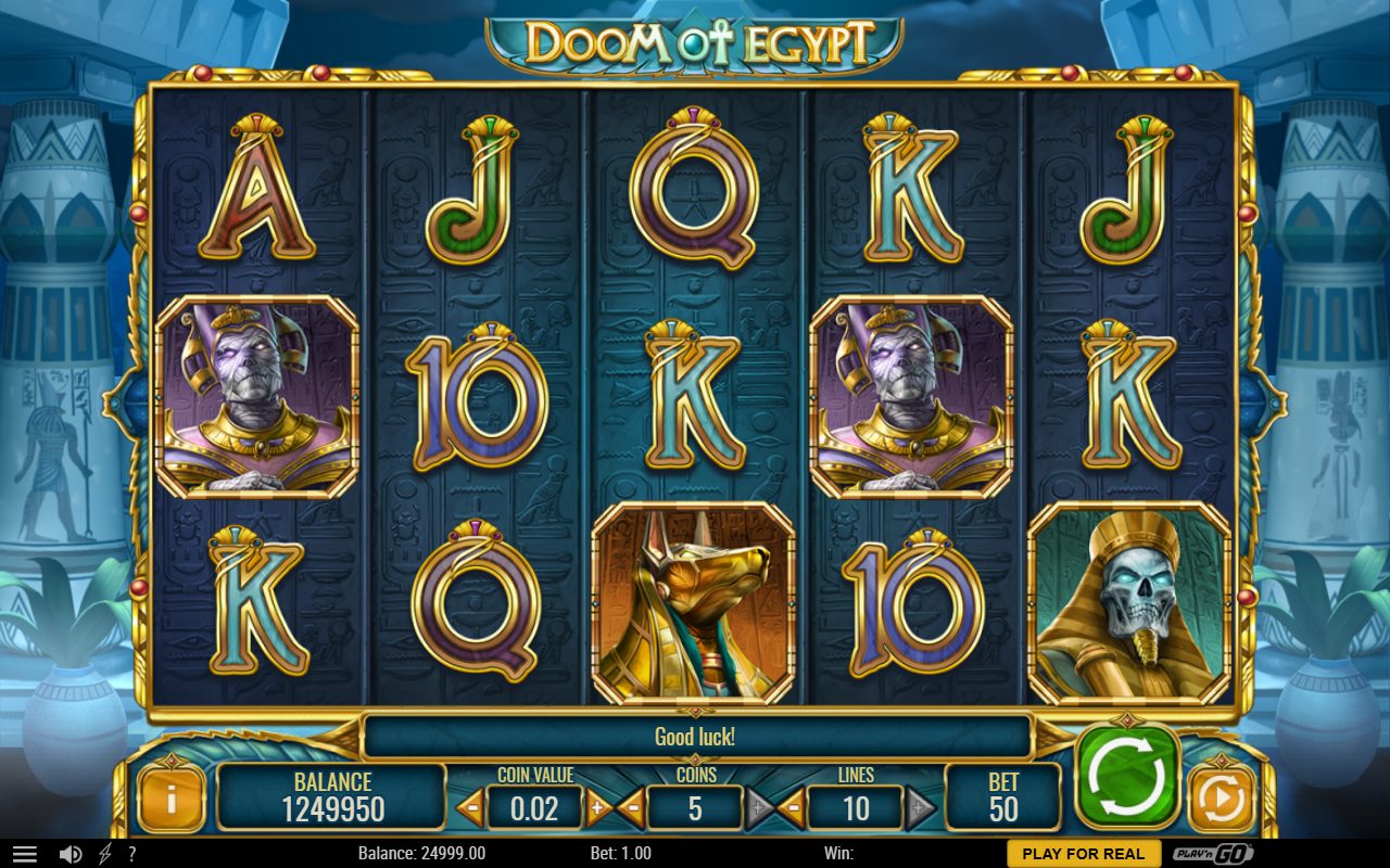 Doom of Egypt base game reels