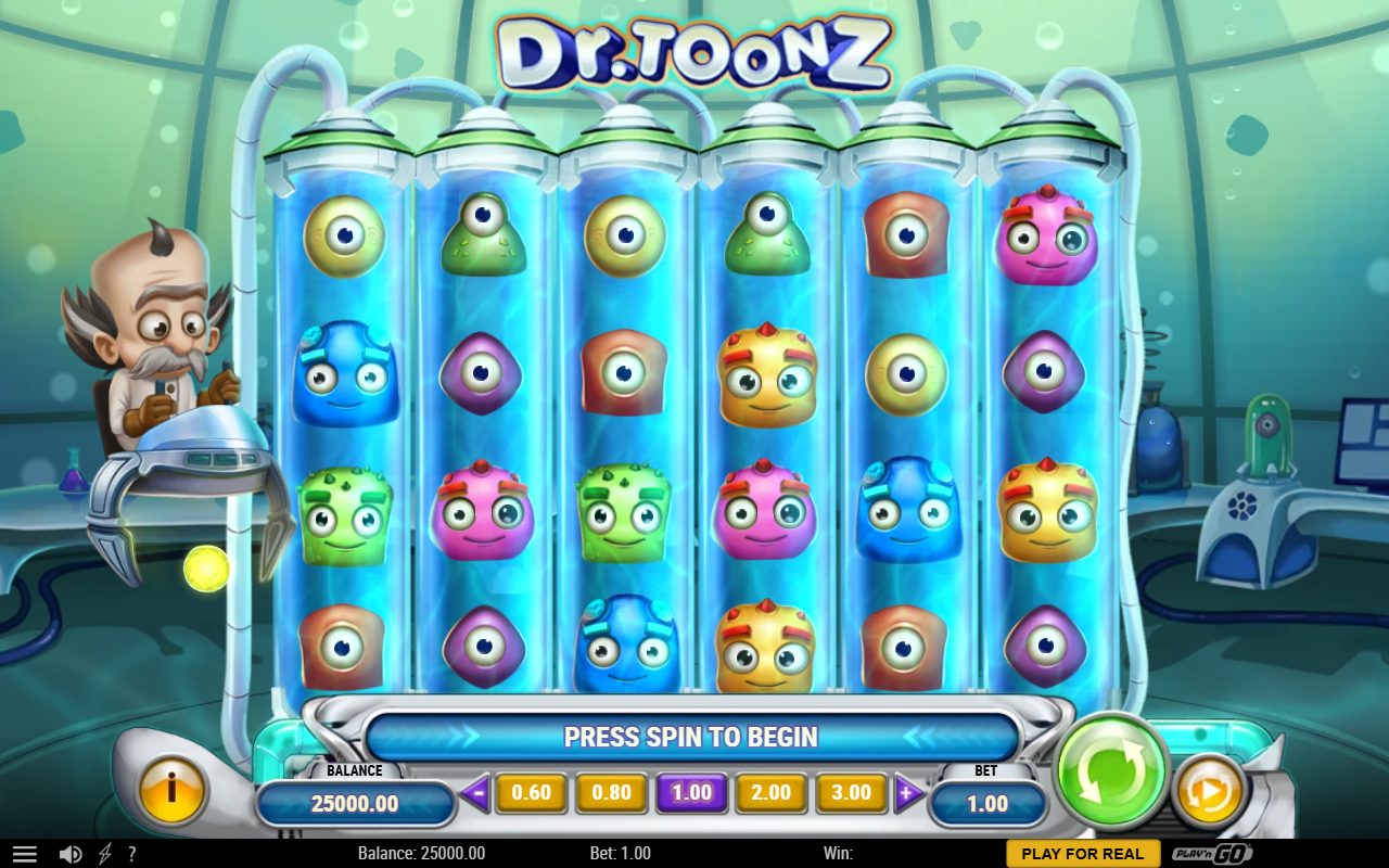 Dr. Toonz base game reels