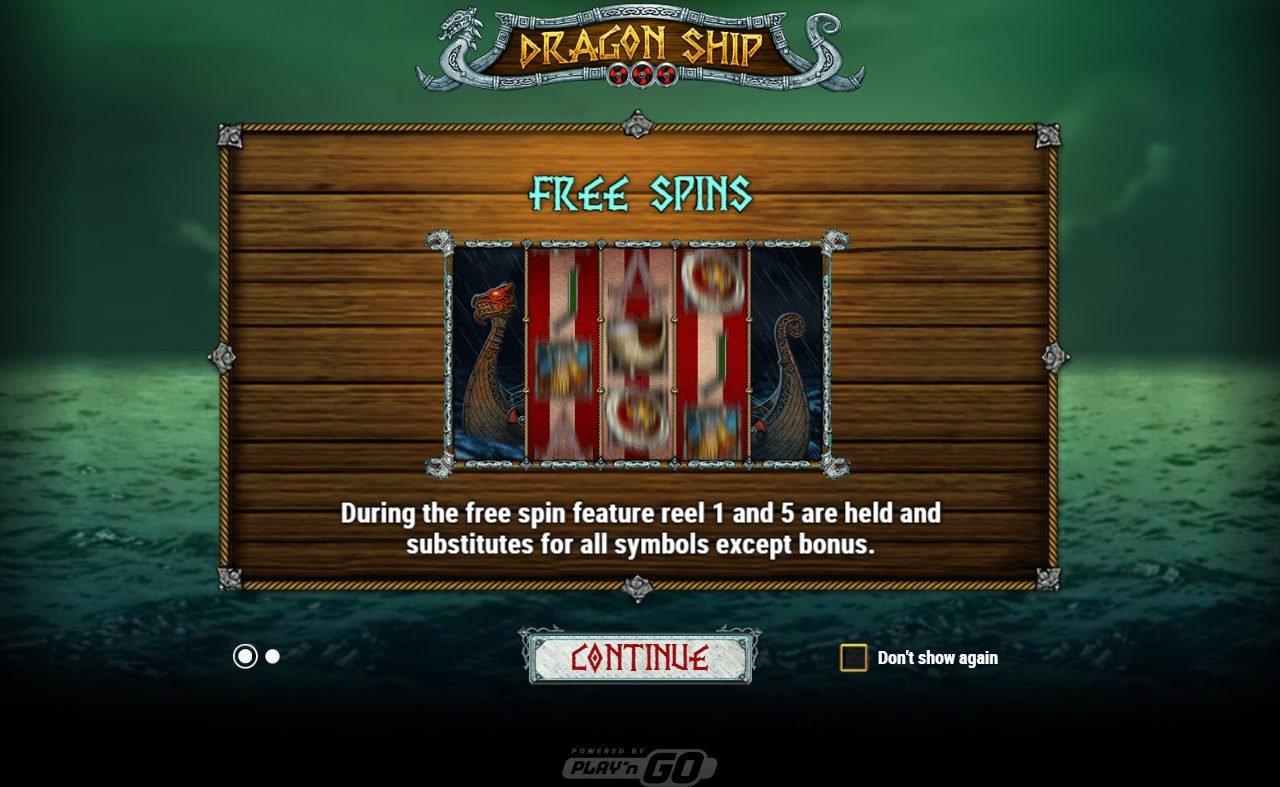 Dragon Ship game lobby / feature intro