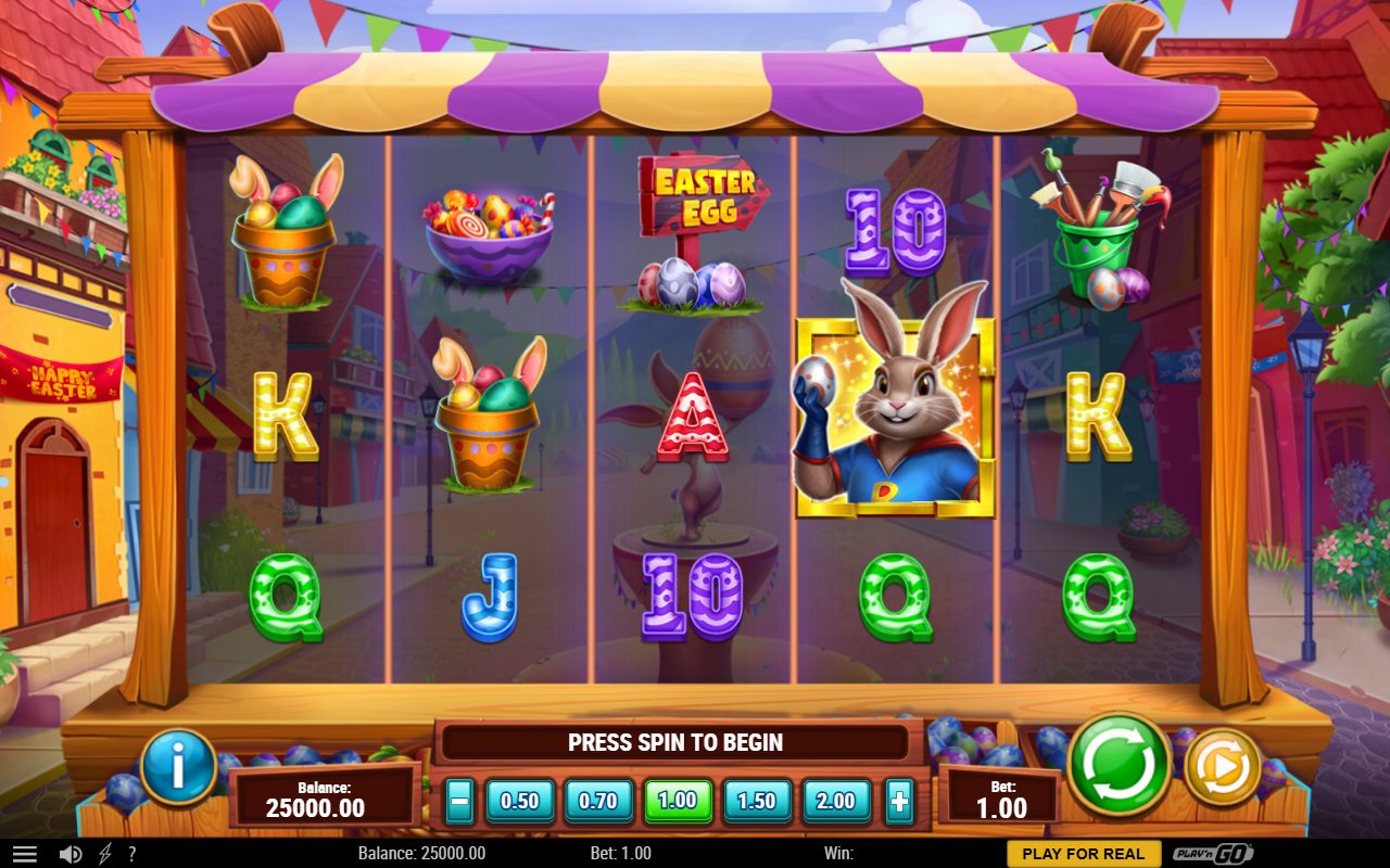 Easter Eggspedition base game reels