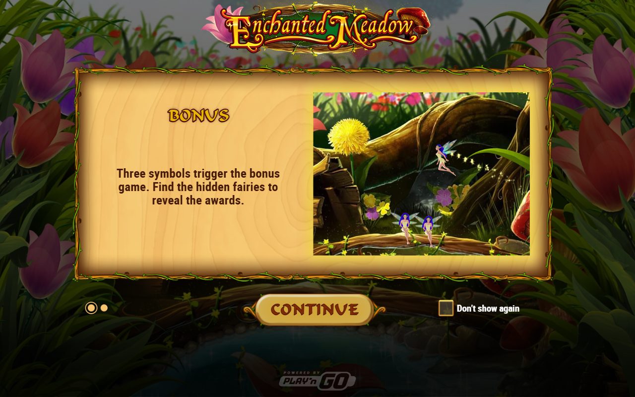 Enchanted Meadow game lobby / feature intro