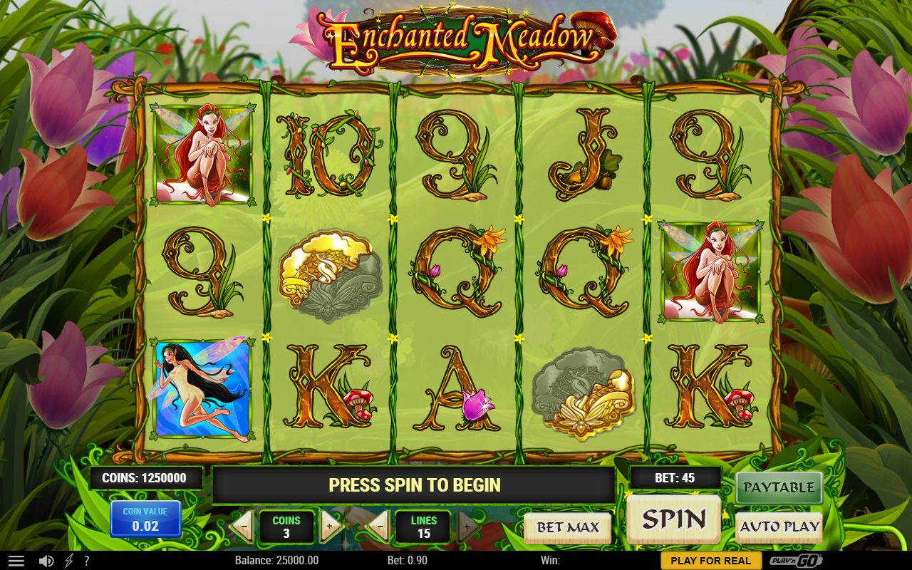 Enchanted Meadow base game reels
