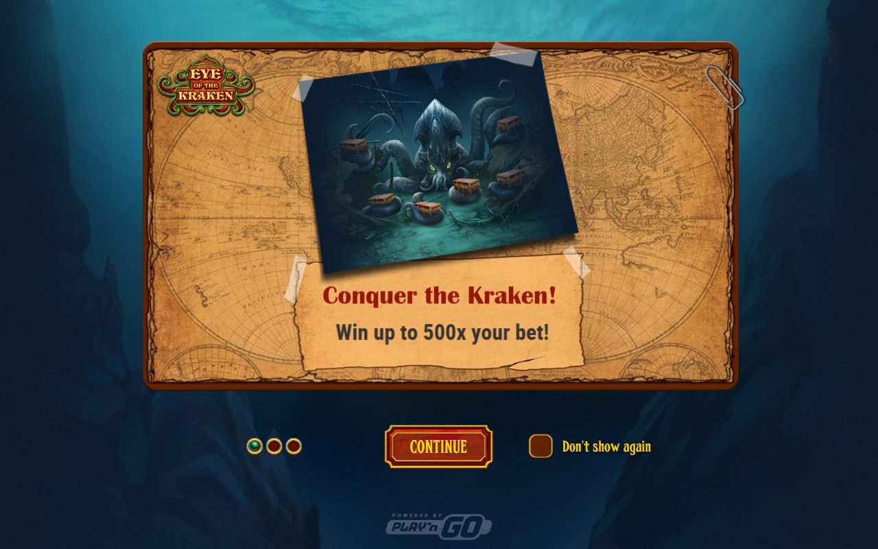 Eye of the Kraken game lobby / feature intro