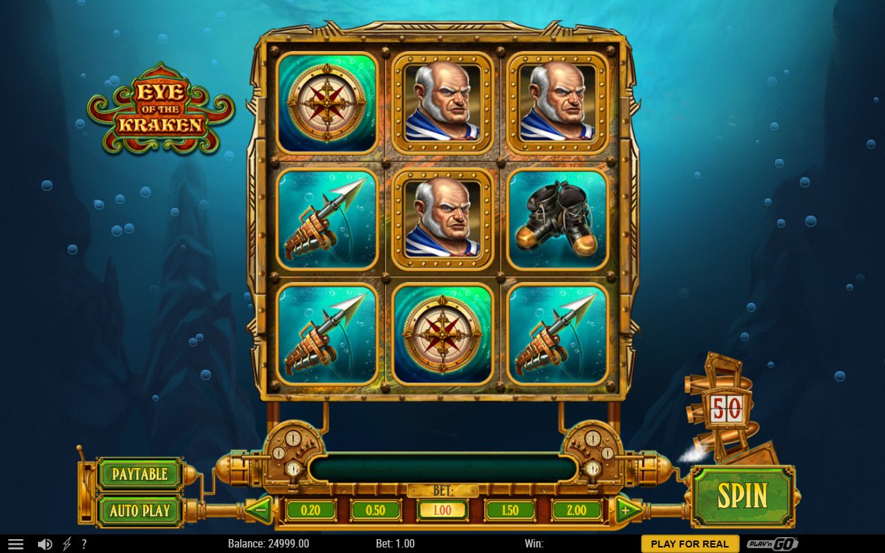 Eye of the Kraken base game reels