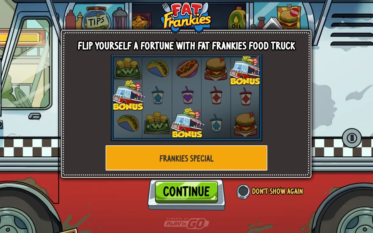 Fat Frankies game lobby / feature intro
