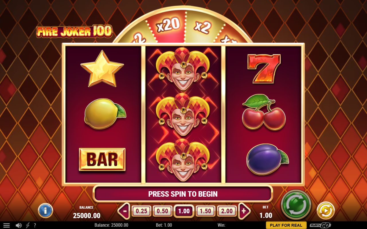 Fire Joker 100 base game reels