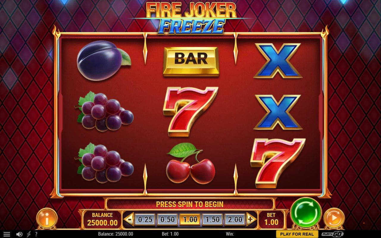 Fire Joker Freeze base game reels