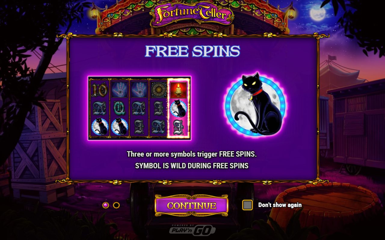 Fortune Teller game lobby / feature intro