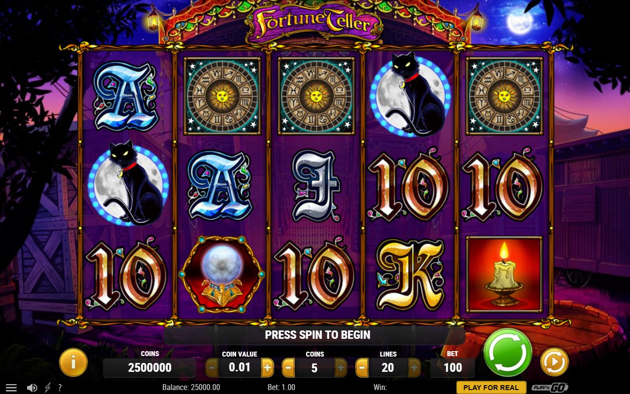 Fortune Teller base game reels