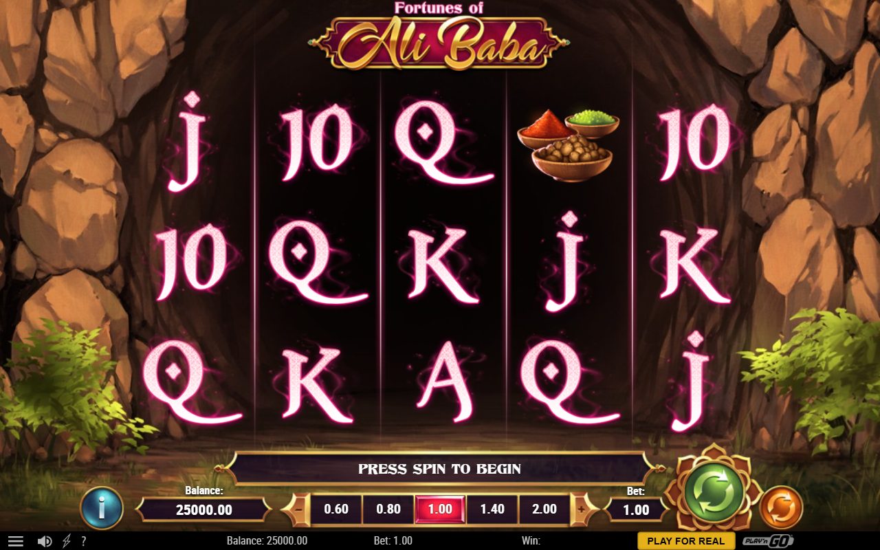 Fortunes of Ali Baba base game reels