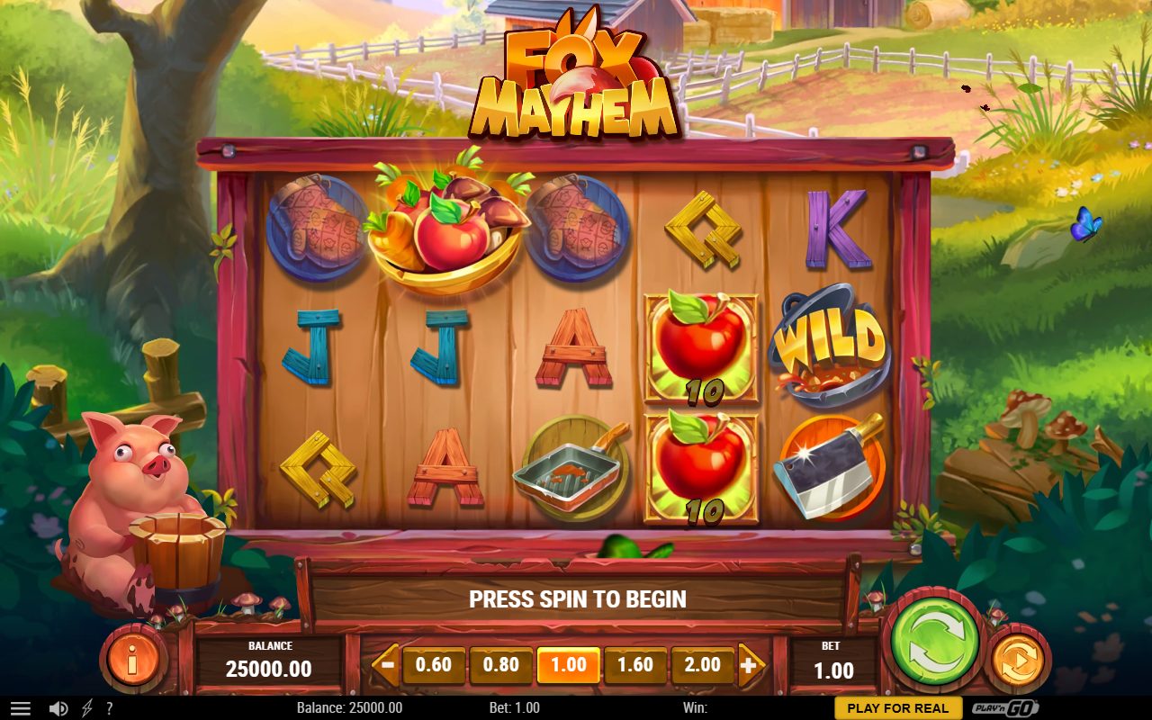 Fox Mayhem base game reels