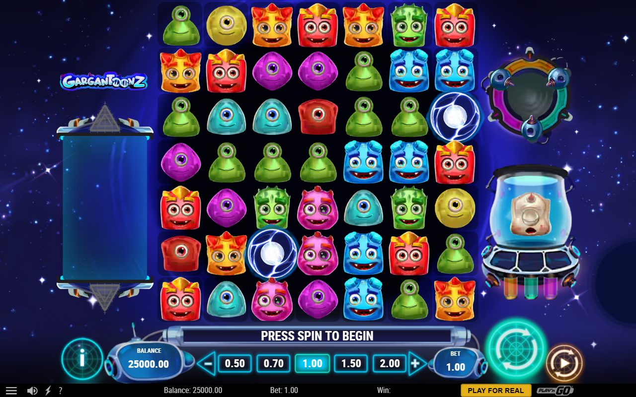 Gargantoonz base game reels