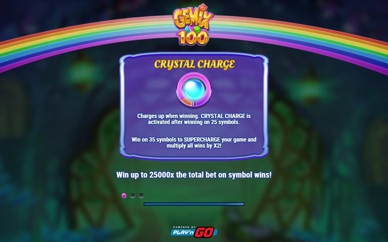Gemix 100 game lobby / feature intro