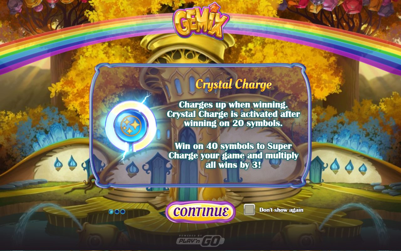 Gemix game lobby / feature intro