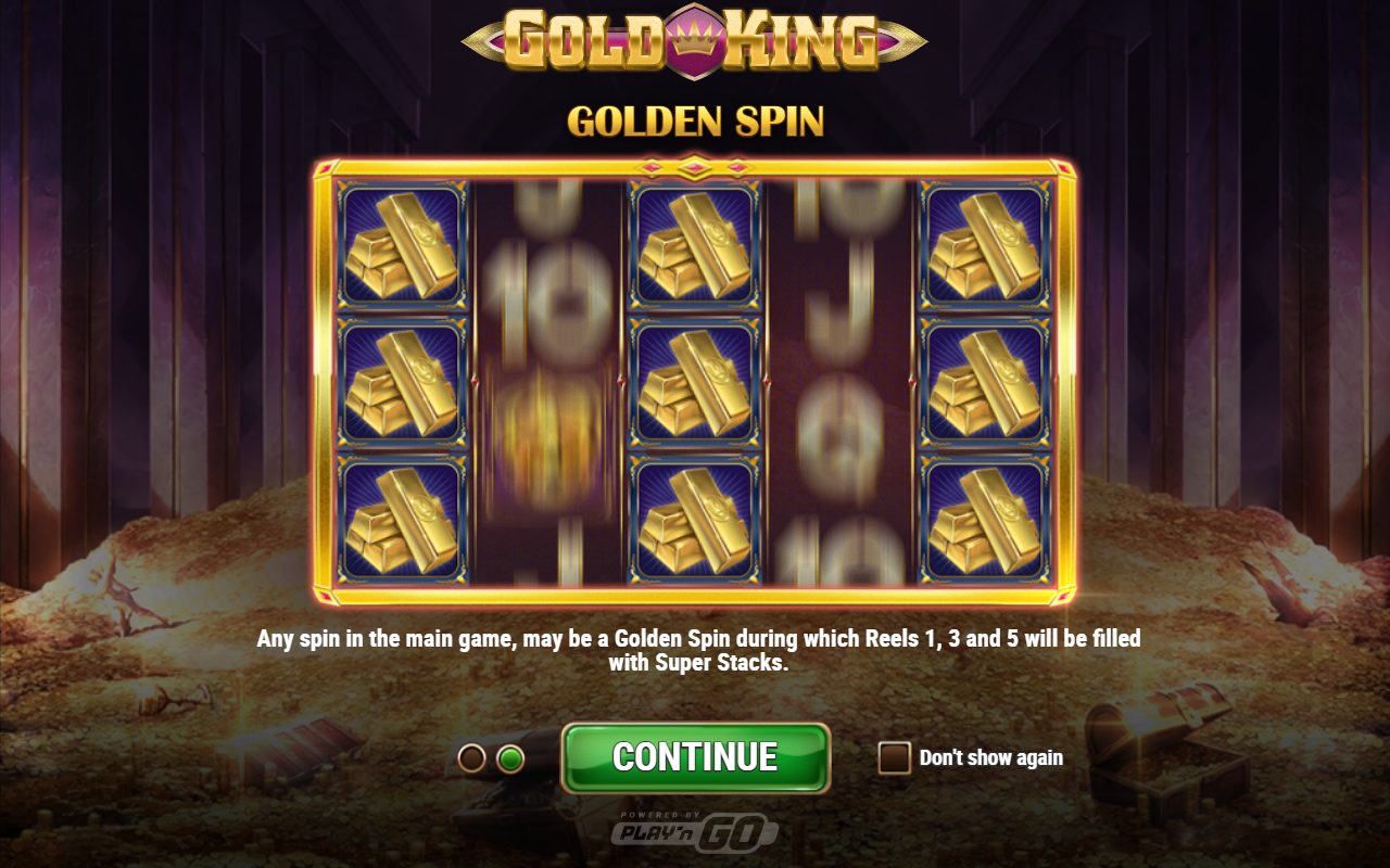 Gold King game lobby / feature intro