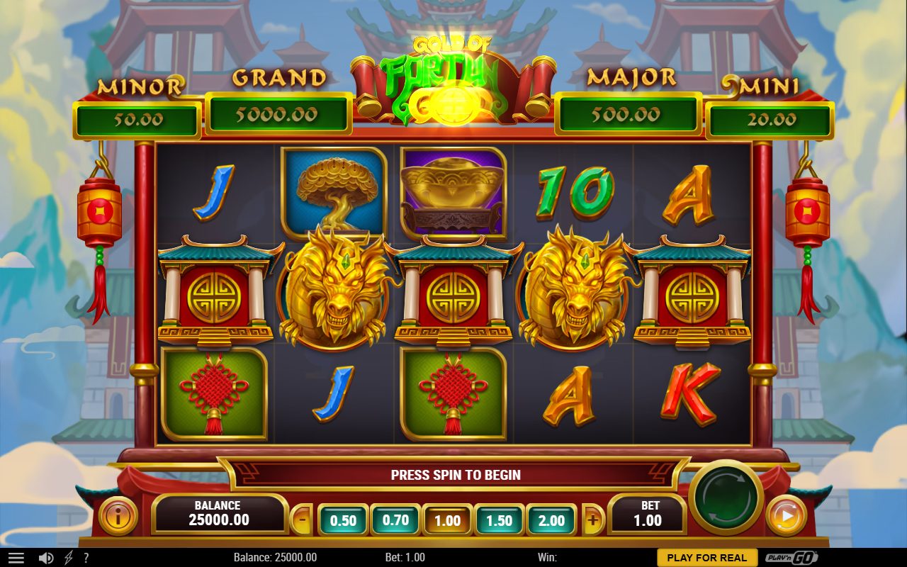 Gold of Fortune God base game reels