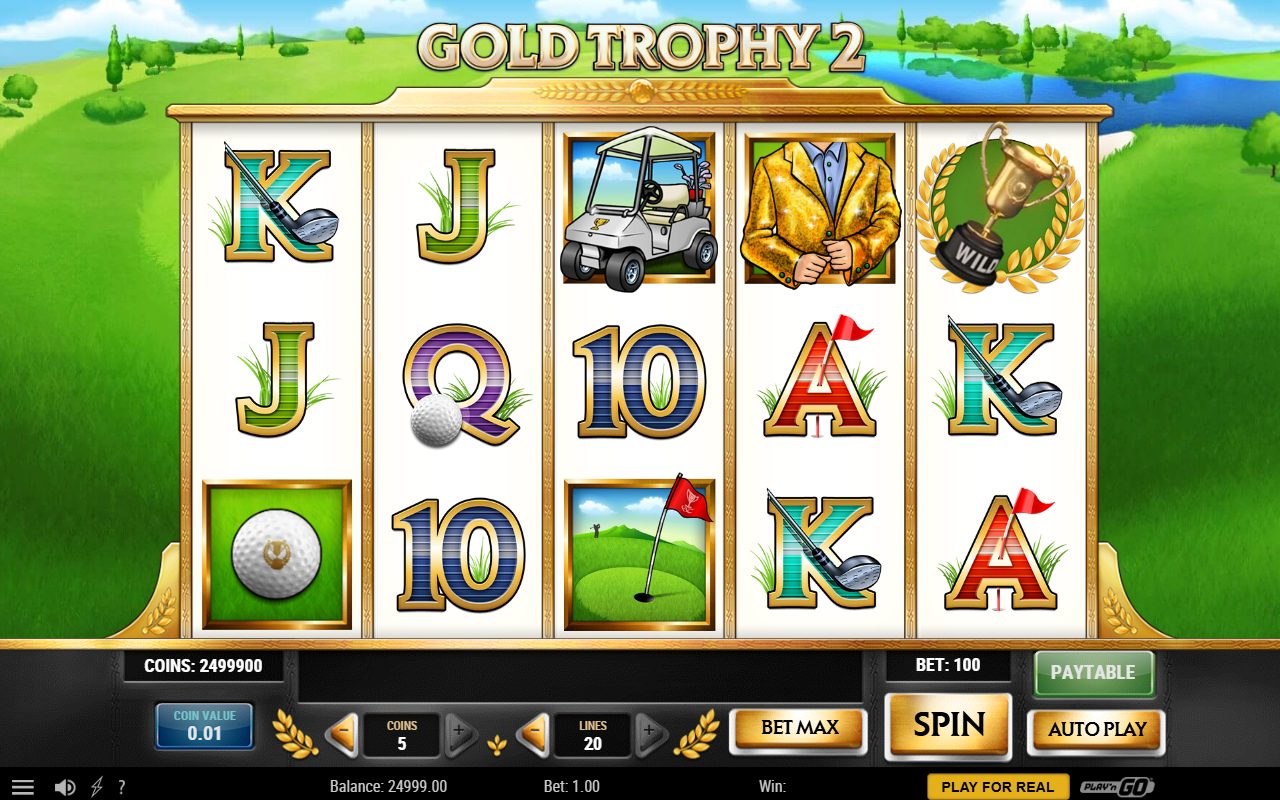 Gold Trophy 2 base game reels