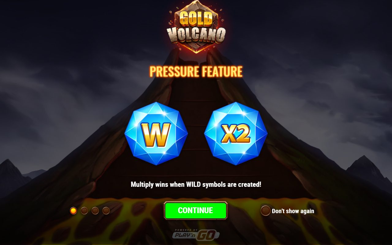 Gold Volcano game lobby / feature intro