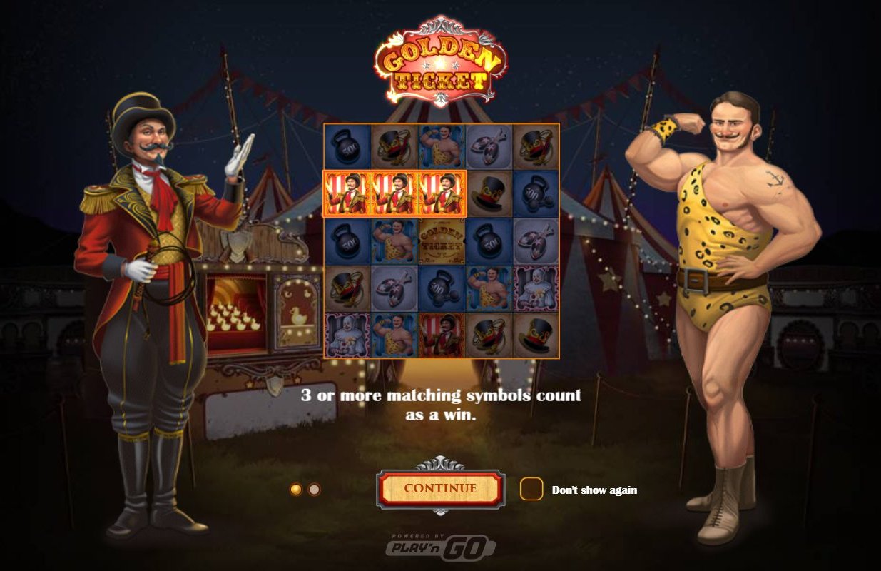 Golden Ticket game lobby / feature intro