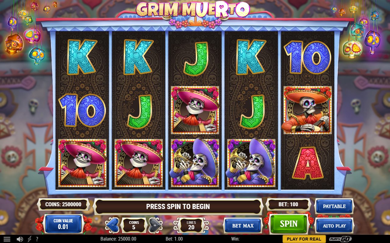 Grim Muerto base game reels