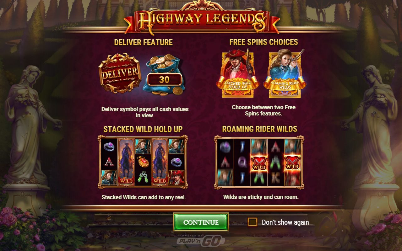 Highway Legends game lobby / feature intro