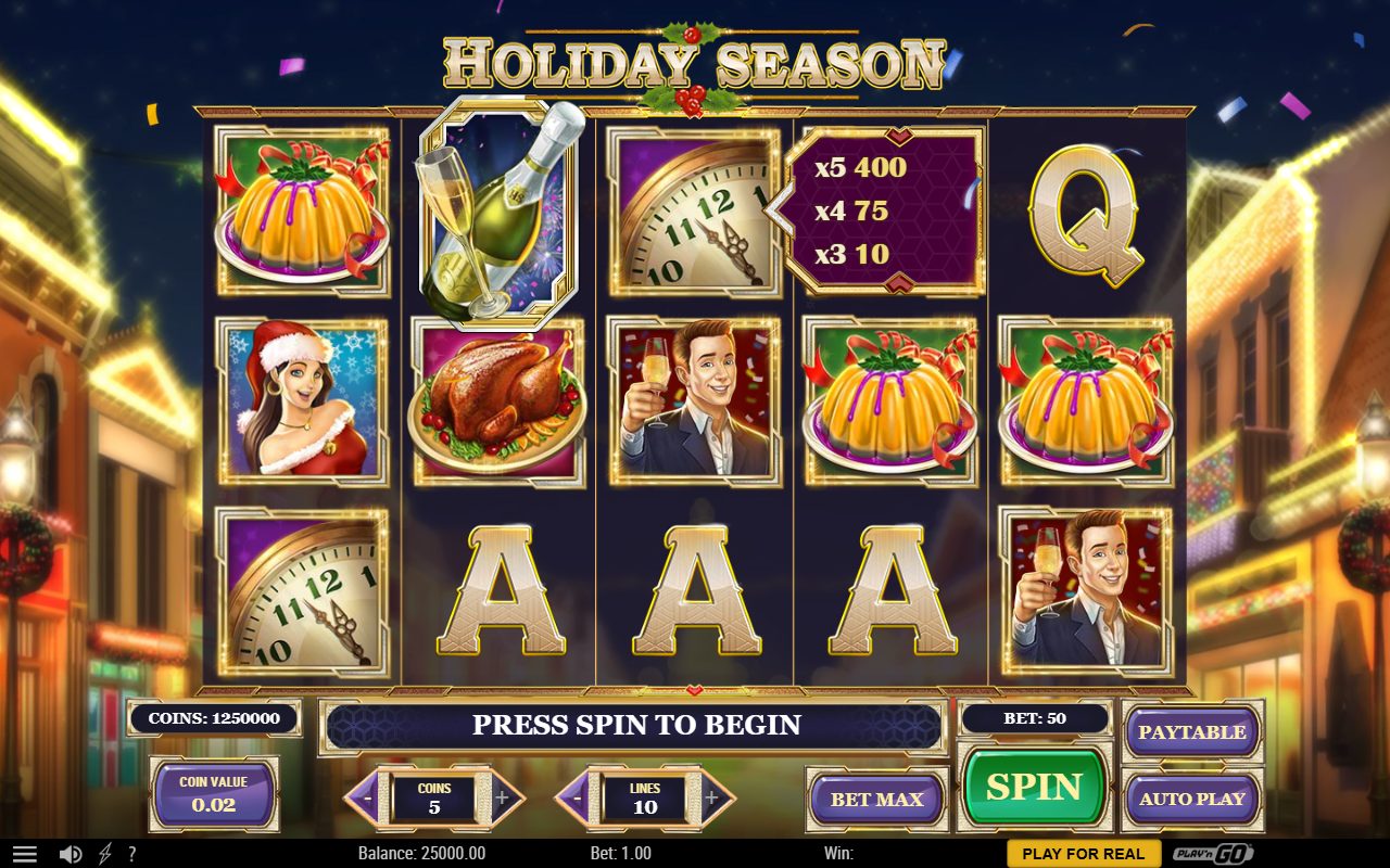 Holiday Season base game reels