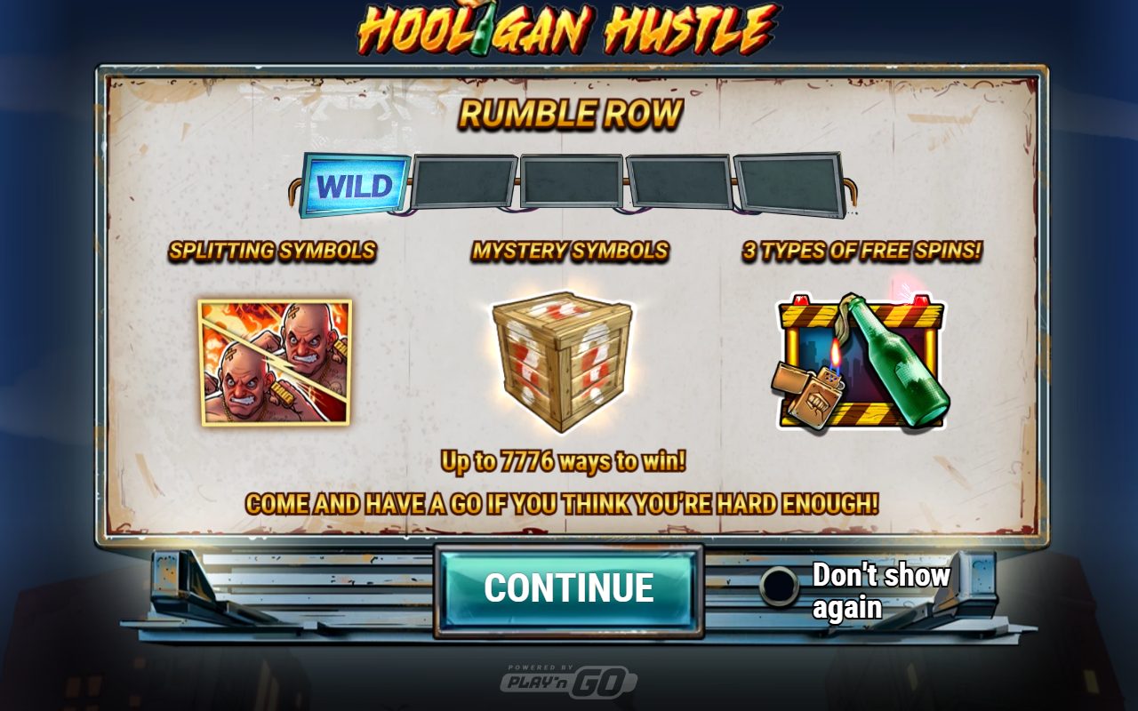 Hooligan Hustle game lobby / feature intro