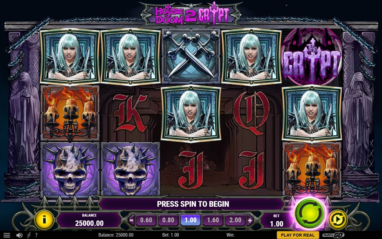 House of Doom 2: The Crypt base game reels