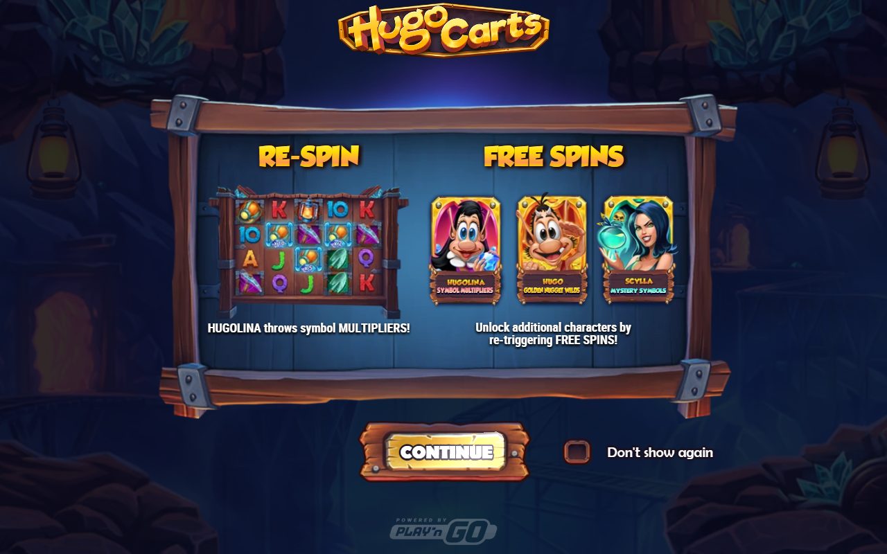 Hugo Carts game lobby / feature intro